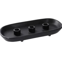 Kerzenhalter 3 Stabkerzen, Schwarz