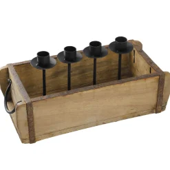 Kerzenhalter Holzschale, Rustik, 30 Cm
