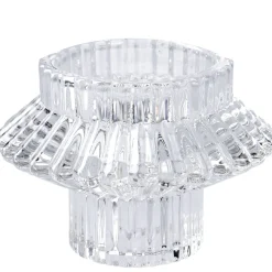 Kerzenhalter Relief, Stabkerze/Teelicht, Klar, 8 X 5.5 Cm