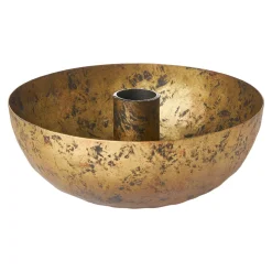 Kerzenständer Stabkerze Mit Schale, Antik/bronze, 14 Cm