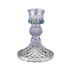 Kerzenständer Stabkerze, Rauten/irisierend