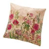 Kissen Blumen, Beige/rot, 60 Cm