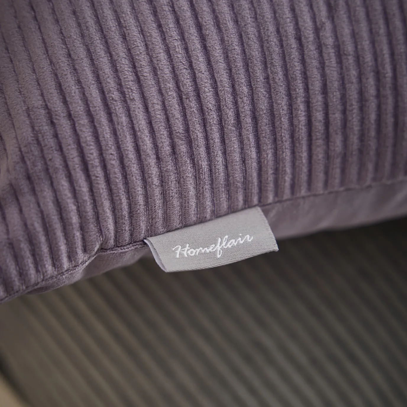 Kissen Samt-Rillen, Flieder, 45 X 45 Cm