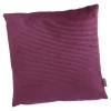 Kissen Samt-Rillen, Lila, 45 X 45 Cm