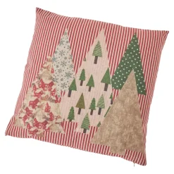 Kissen Xmas-Muster, Tanne/Streifen, 45 X 45 Cm