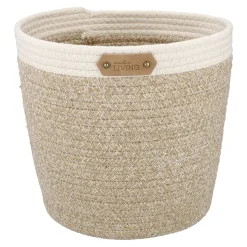 Korb Hoch, Rund/natur-weiß, 26 X 25.5 Cm