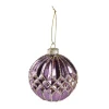 Kugel Dekor, Rauten/lila, 8 Cm