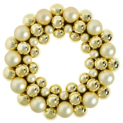 Kugelkranz Kunststoff, Champagner, 34 Cm