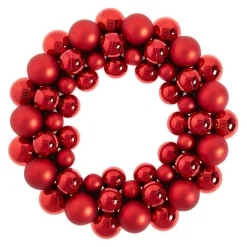 Kugelkranz Kunststoff, Rot, 34 Cm