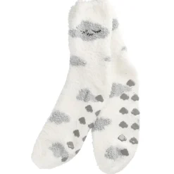 Kuschelsocken Anti-Rutsch, Wolke/offwhite