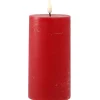 LED-Kerze Rustik, Rot, 7 X 17.5 Cm