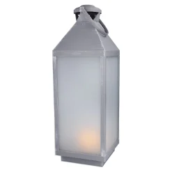 LED-Laterne Outdoor, Grau-gewischt, 60 Cm