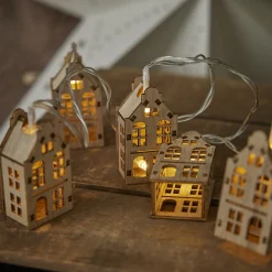 LED-Lichterkette Häuser, 10er