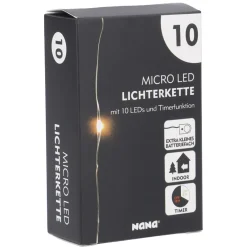 LED-Lichterkette Mini, Silber, 10er