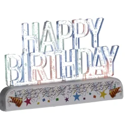 LED-Objekt Happy Birthday Mit Musik
