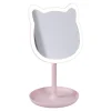 LED-Spiegel Form, Katze/rosa, 26 Cm