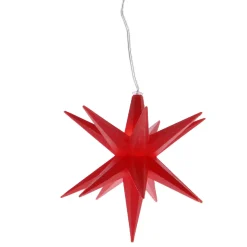 LED-Stern, 16 Zacken, Rot, 12 Cm