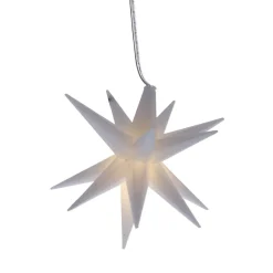 LED-Stern, 16 Zacken, Weiß, 12 Cm