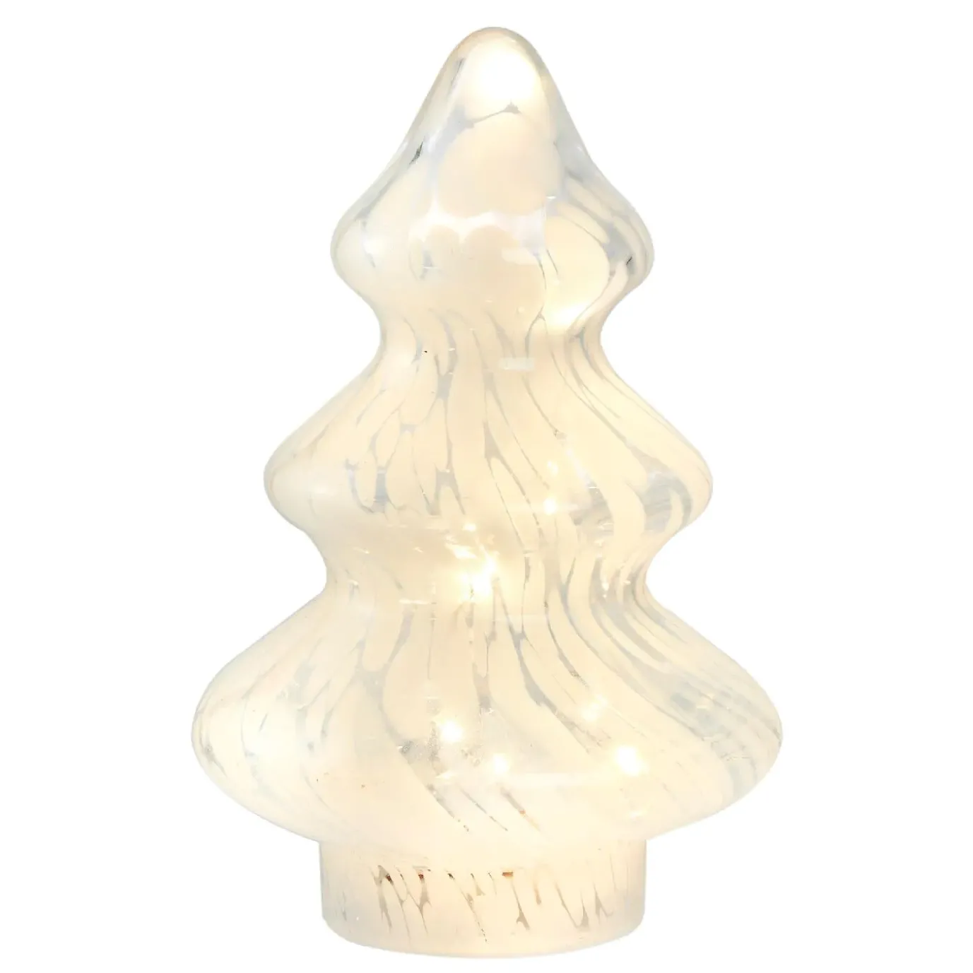 LED-Tanne Sprenkel, Weiß, 20 Cm