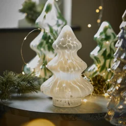 LED-Tanne Sprenkel, Weiß, 20 Cm