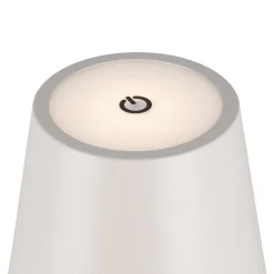 LED-Tischlampe Akku, Grau, 37 Cm