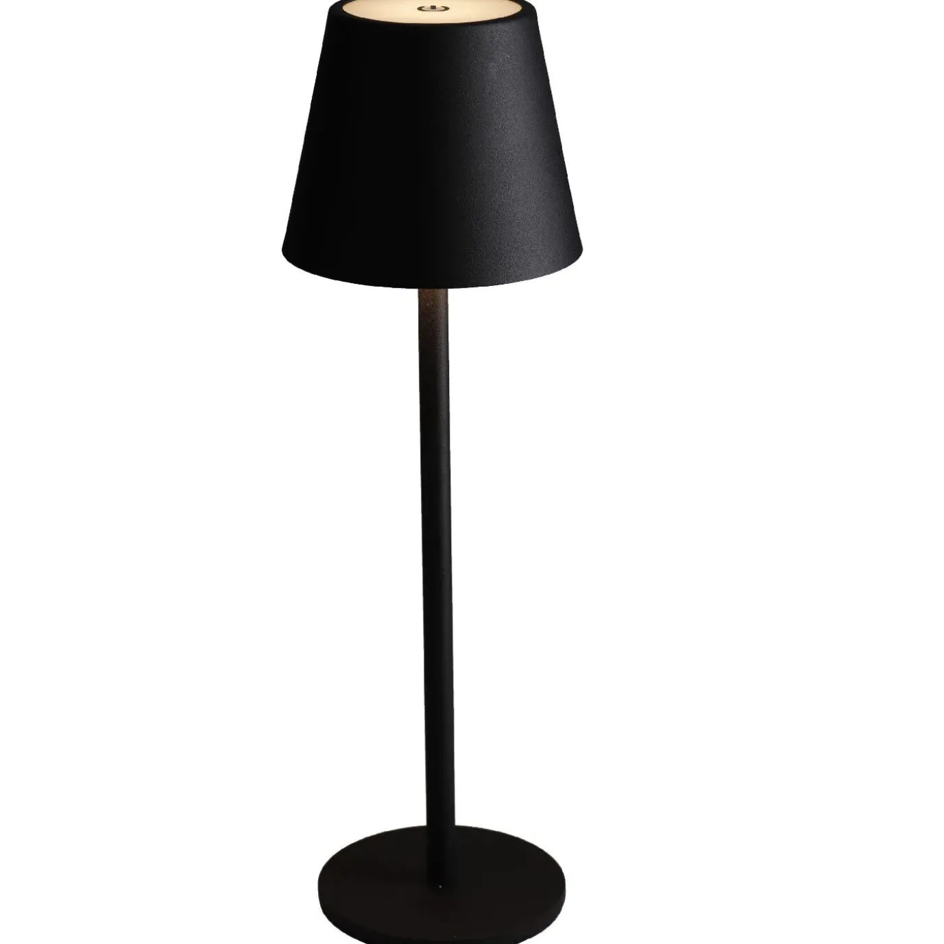 LED-Tischlampe Akku, Schwarz, 37 Cm