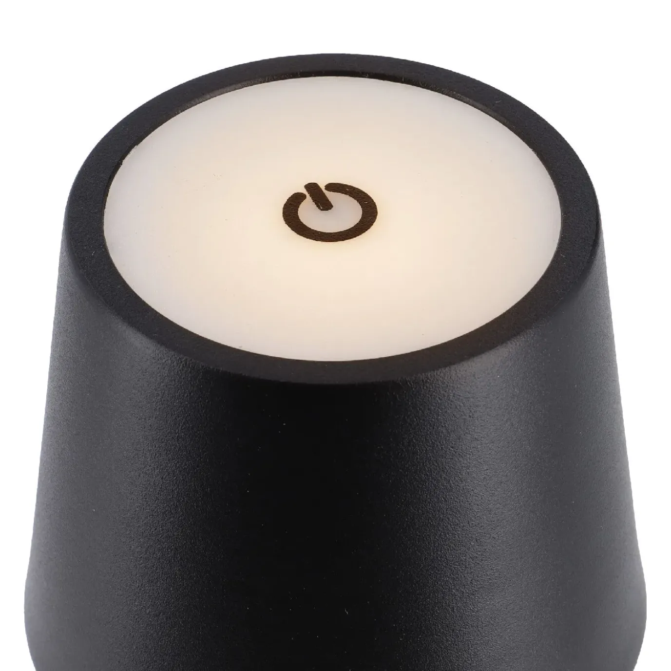 LED-Tischlampe Akku, Schwarz, 28 Cm