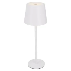 LED-Tischlampe Akku, Weiß, 28 Cm