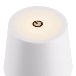 LED-Tischlampe Akku, Weiß, 28 Cm