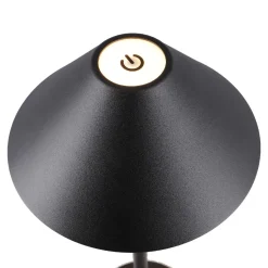 LED-Tischlampe Schirm, Schwarz, 34 Cm