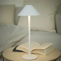 LED-Tischlampe Schirm, Weiß, 34 Cm