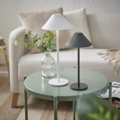 LED-Tischlampe Schirm, Weiß, 34 Cm