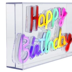 Lichtbox Neon, Happy Birthday, 23 Cm