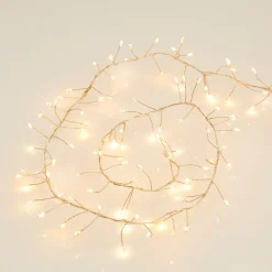 Lichterkette Cluster, 2 Farben, Silber, 100er