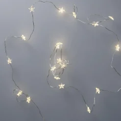 Lichterkette Sterne, Draht, 20er, 190 Cm