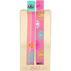 Lisa & Lena 2er Set Festivalarmband, Rosa