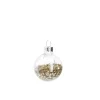 Mini-Kugel Schneeball, Flitter/gold, 4 Cm