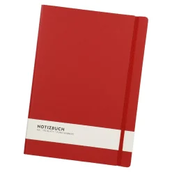 Notizbuch A4, Uni, Rot