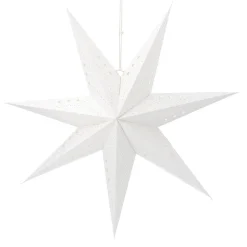Papierstern, 60 Cm, Punkte/weiß-silber