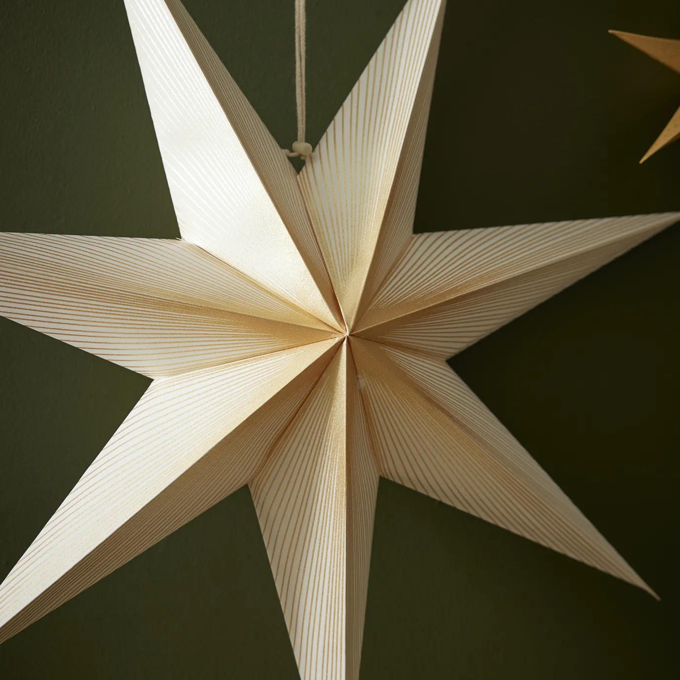 Papierstern, 60 Cm, Verlauf/weiß-gold