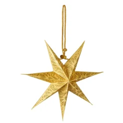 Papierstern , Ornament, Gold/gold, 18 Cm