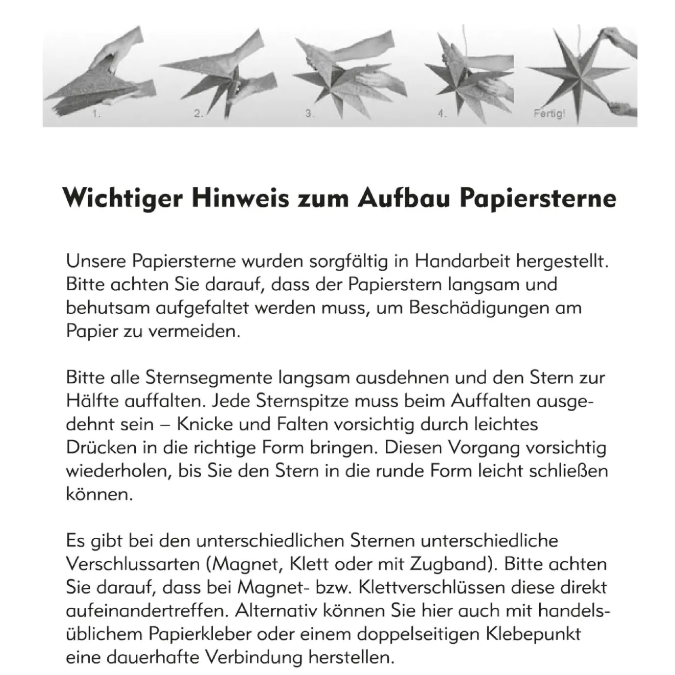 Papierstern Punkte, Weiß/gold, Streifen, 18 Cm