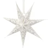 Papierstern, Weiß/silber, Ornament, 18 Cm