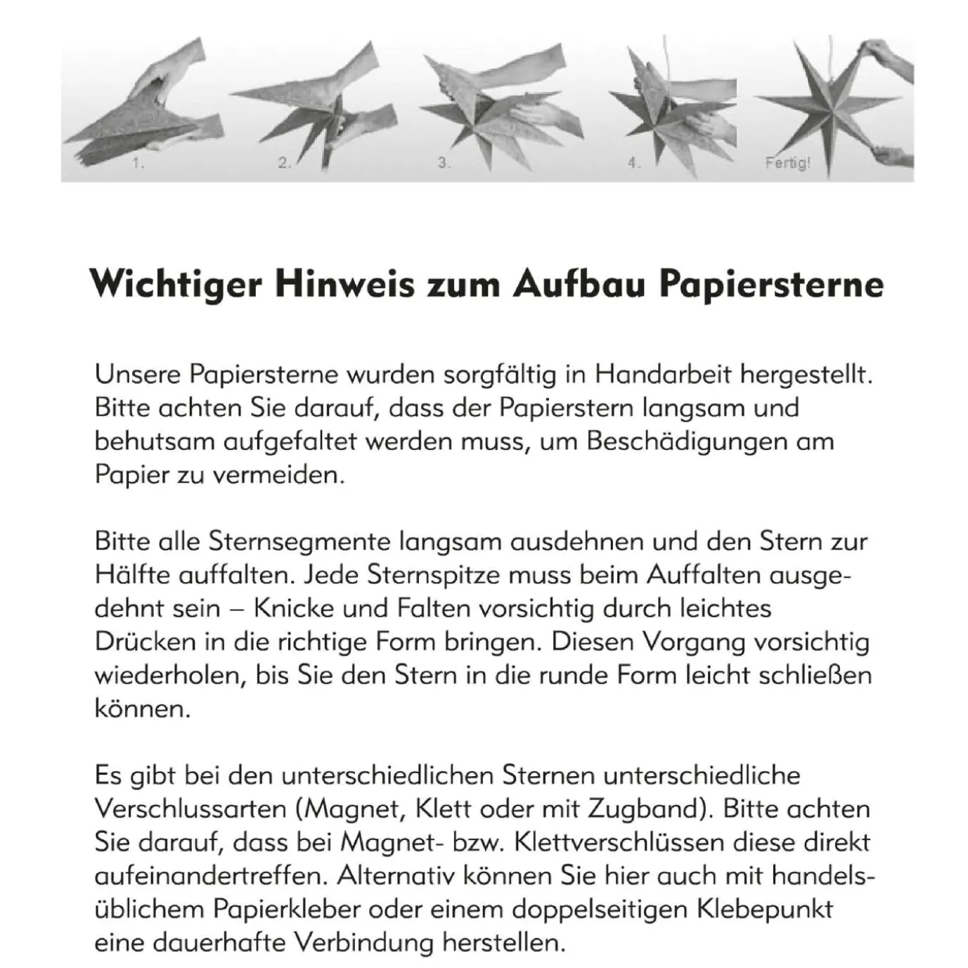 Papierstern, Weiß/silber, Ornament, 18 Cm