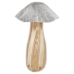 Pilz Holzoptik, Hellbraun, 17 Cm