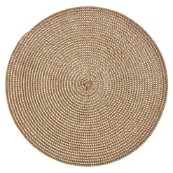 Platzset Olana, Rund/hellgrau, 38 Cm