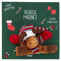Plüschmagnet Xmas, Elch, 9 Cm
