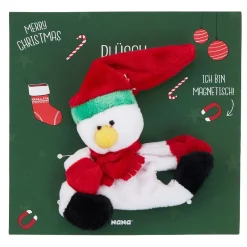 Plüschmagnet Xmas, Schneemann, 9 Cm