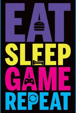 Poster Eat, Sleep, Game, Repeat, Nr. 2
