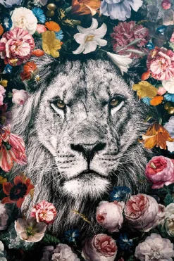 Poster Lion Flowers, Nr. 40
